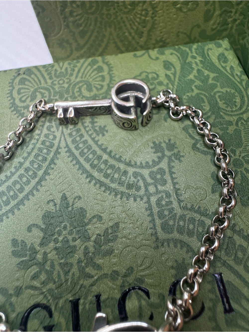 Gucci Silver Key Charm Bracelet - Silver - Picture 4 of 10